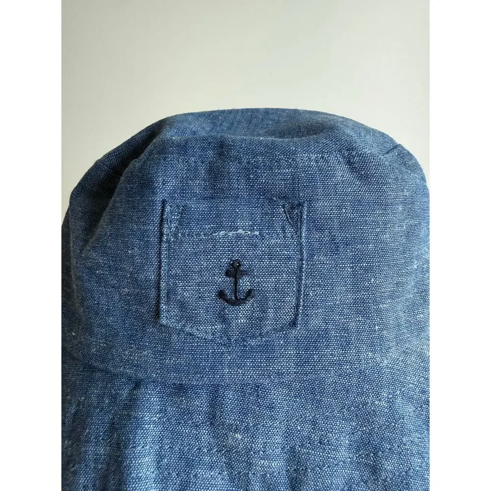 NWT Kids Faux Denim Anchor Bucket Hat
